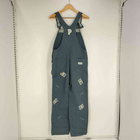 ピンクハウス PINK HOUSE 花刺繍 ロゴ パッチワーク オーバーオール レディース